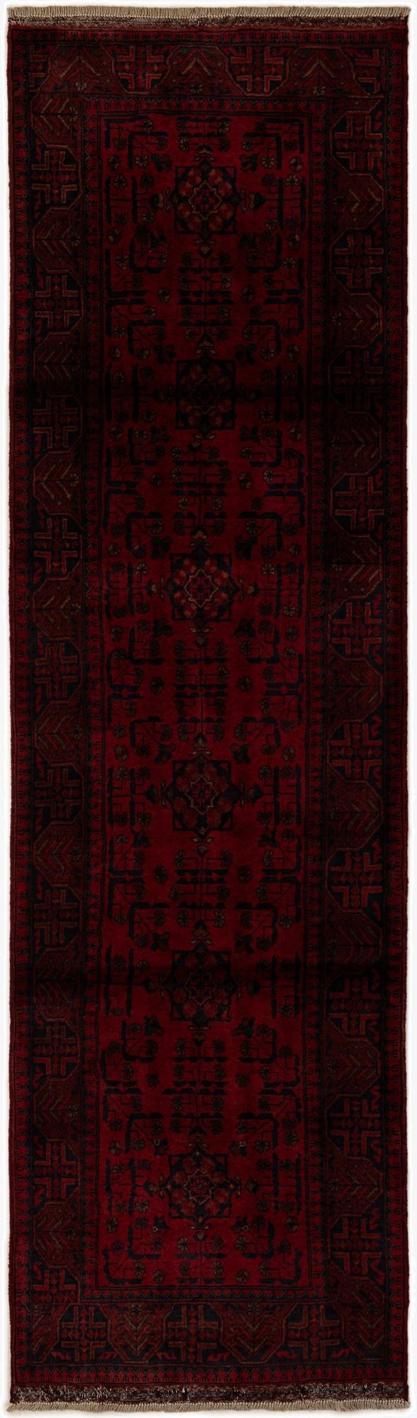  2' 6 x 9' 8  Hand Knotted Khal Mohammadi Wool Runner Rug