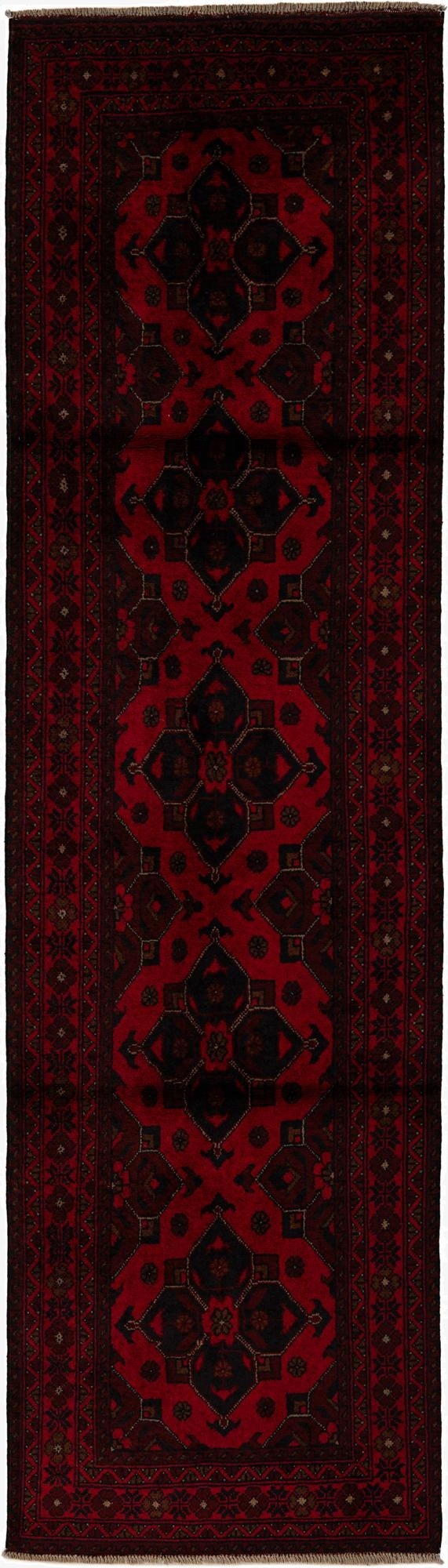  2' 7 x 9' 8  Hand Knotted Khal Mohammadi Wool Runner Rug