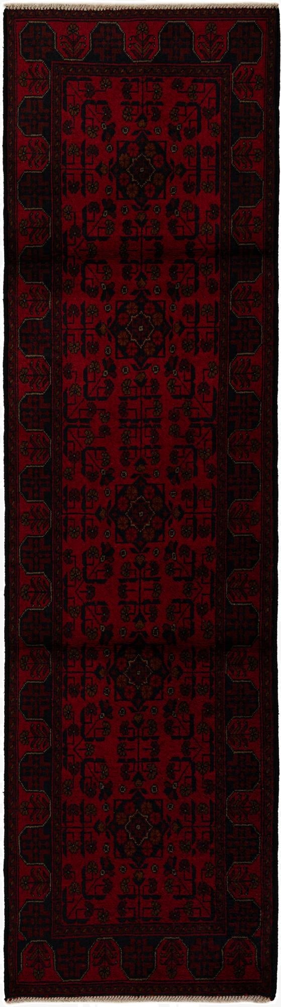  2' 8 x 9' 7  Hand Knotted Khal Mohammadi Wool Runner Rug