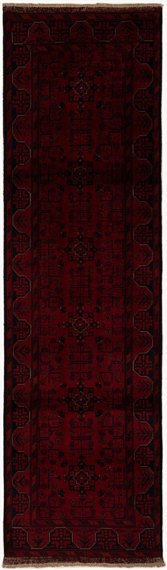  2' 8 x 9' 8  Hand Knotted Khal Mohammadi Wool Runner Rug
