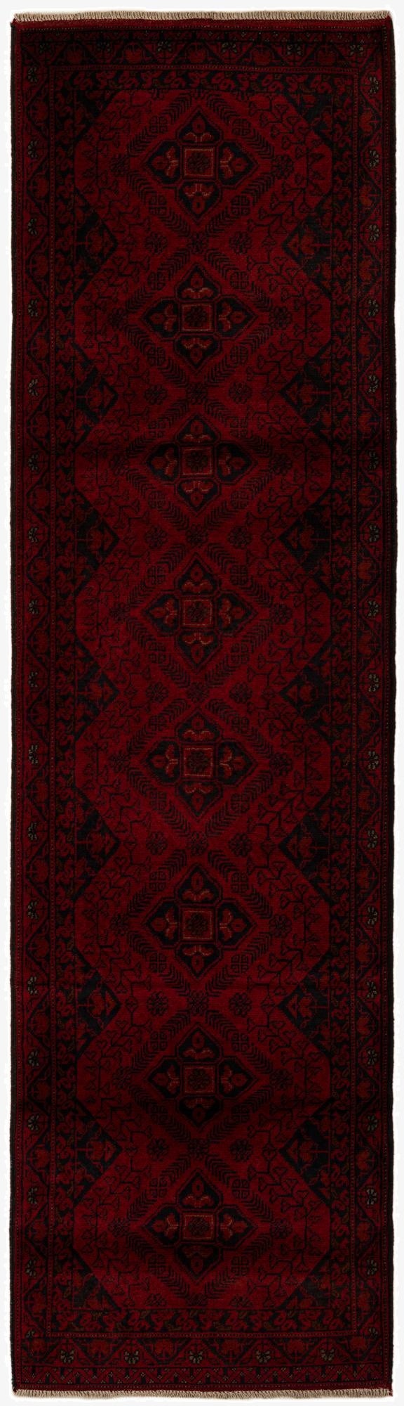 2' 8 x 9' 8  Hand Knotted Khal Mohammadi Wool Runner Rug