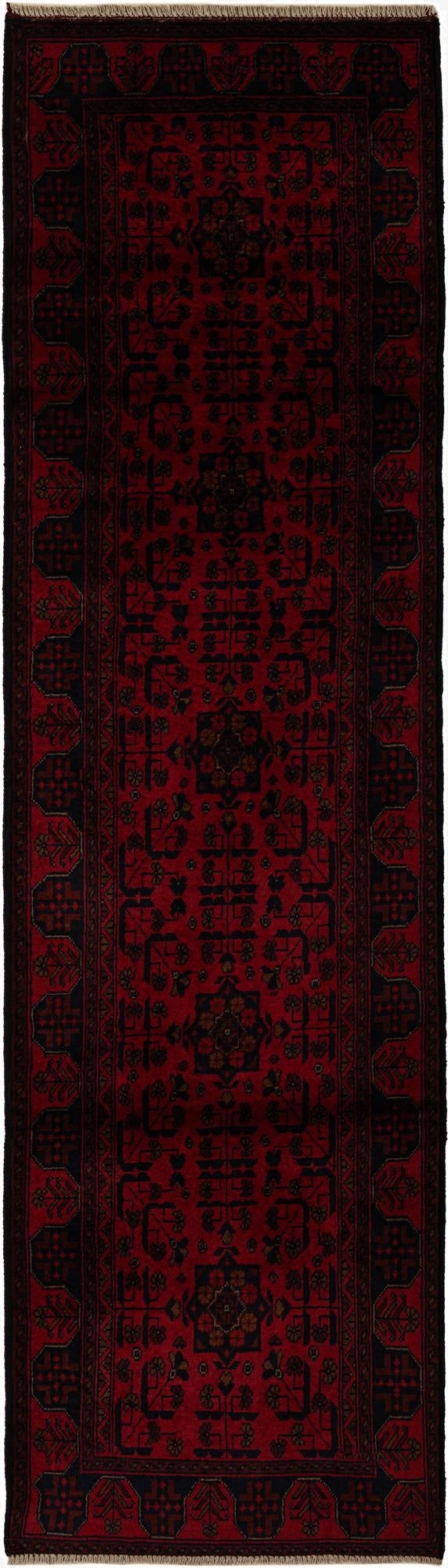  2' 8 x 9' 8  Hand Knotted Khal Mohammadi Wool Runner Rug