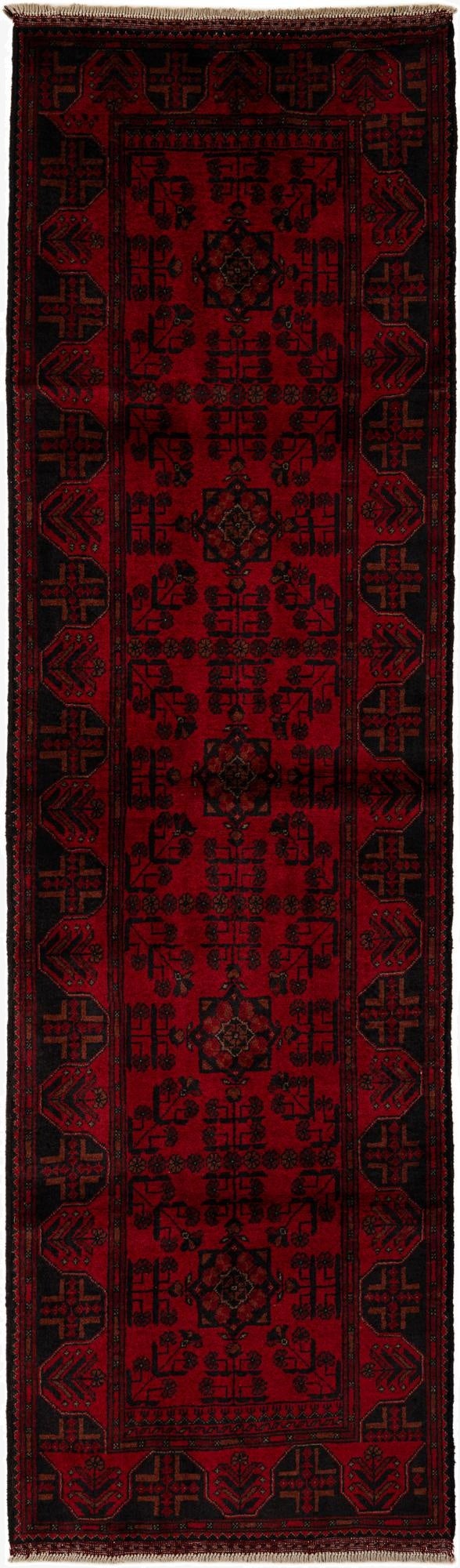  2' 10 x 9' 7  Hand Knotted Khal Mohammadi Wool Runner Rug