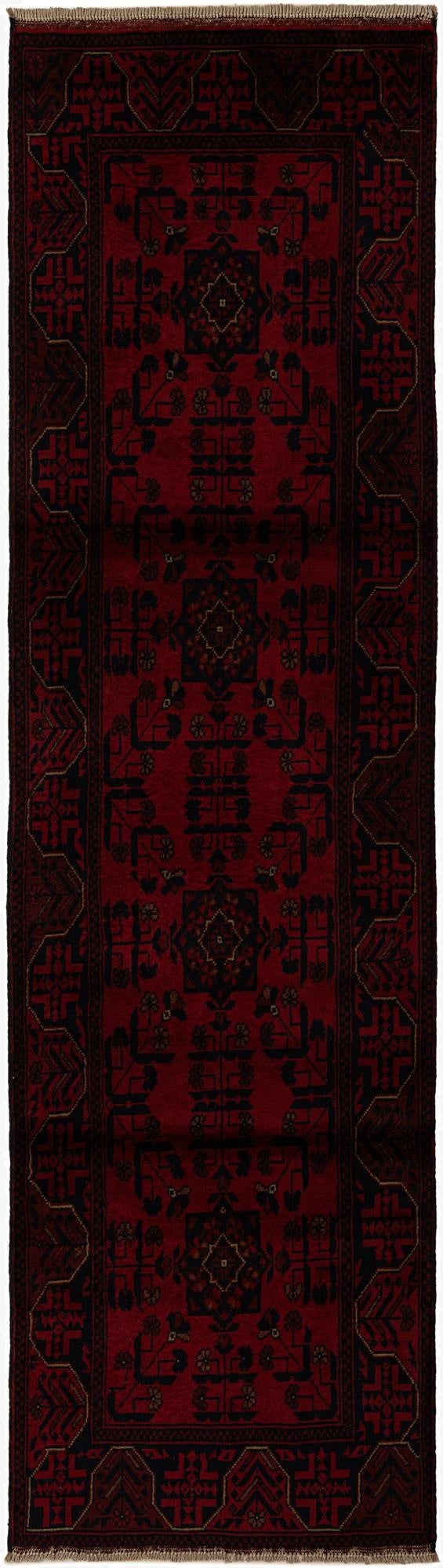  2' 8 x 9' 10  Hand Knotted Khal Mohammadi Wool Runner Rug