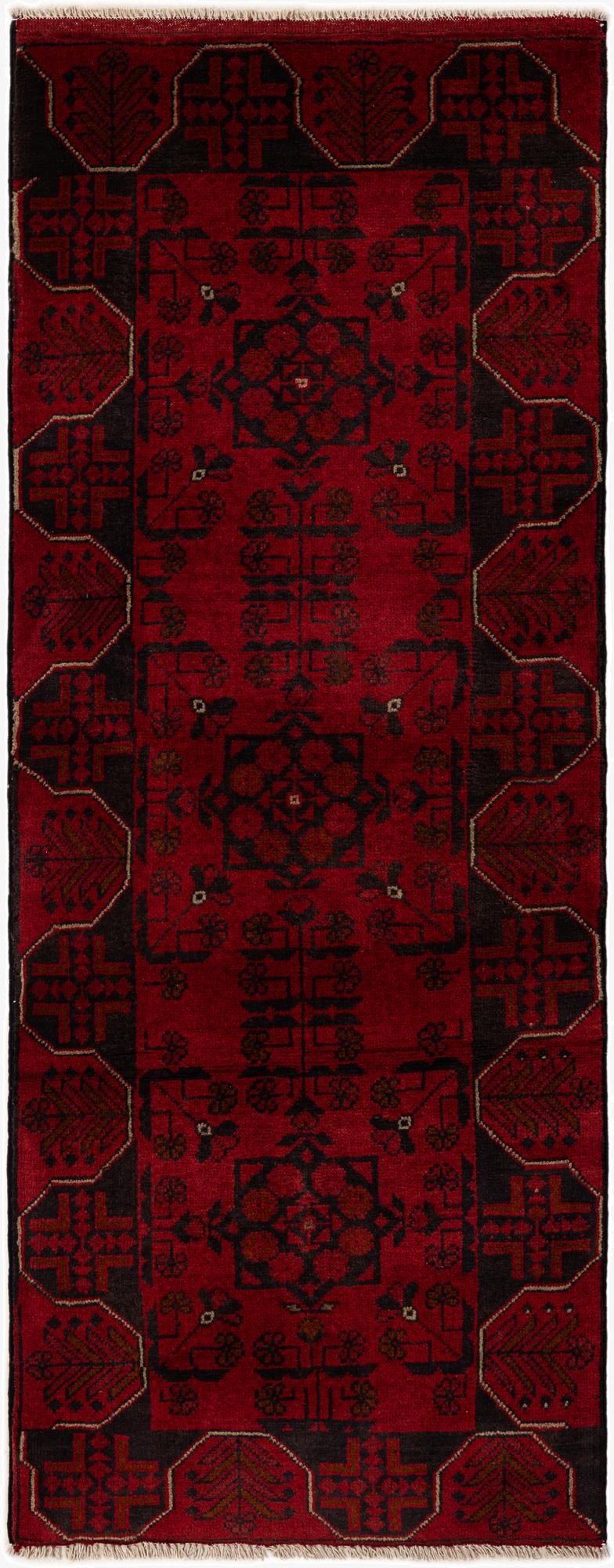  2' 5 x 6' 2  Hand Knotted Khal Mohammadi Wool Runner Rug