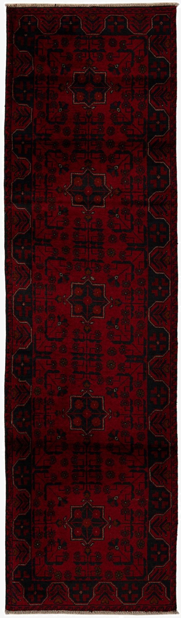  2' 6 x 9' 7  Hand Knotted Khal Mohammadi Wool Runner Rug