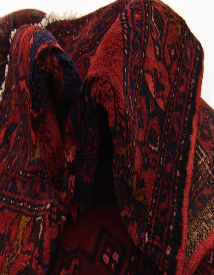 Detail image of  3' 5 x 9' 8  Hand Knotted Khamseh Persian Wool Runner Rug