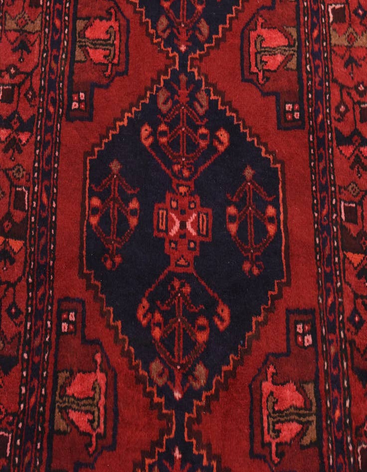 Detail image of  3' 5 x 9' 8  Hand Knotted Khamseh Persian Wool Runner Rug