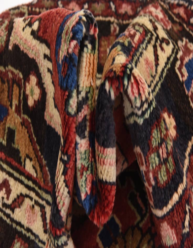 Detail image of  3' 2 x 11'  Hand Knotted Khamseh Persian Wool Runner Rug