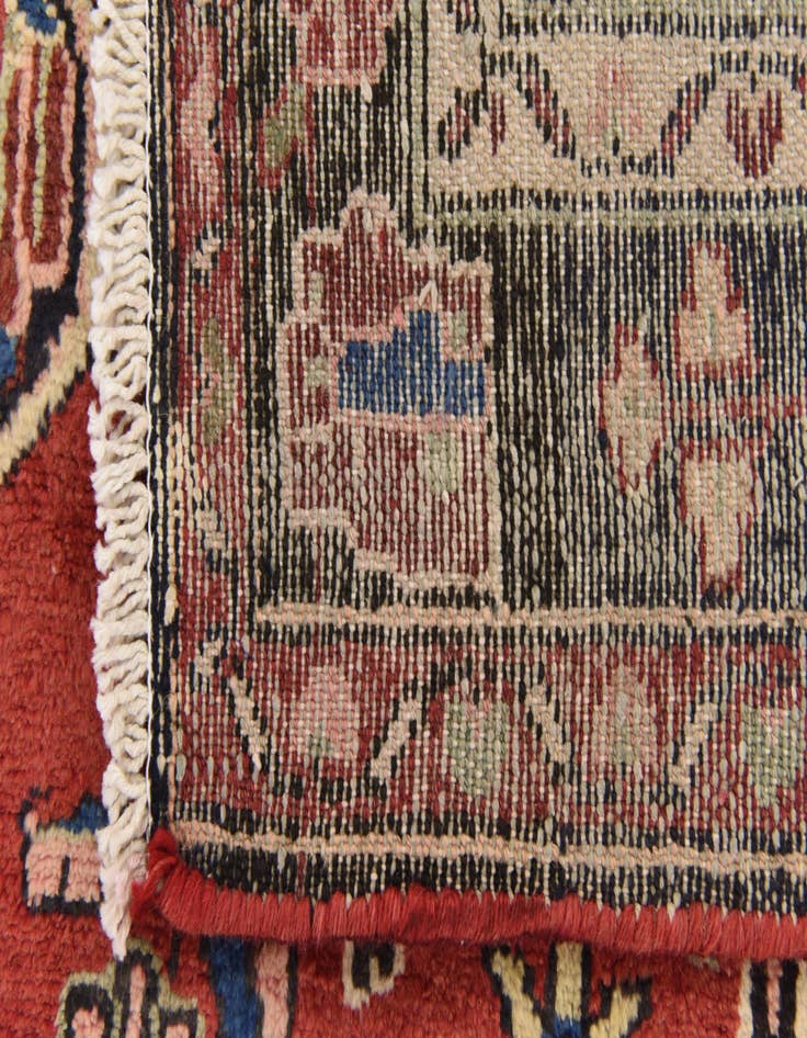 Detail image of  3' 2 x 11'  Hand Knotted Khamseh Persian Wool Runner Rug
