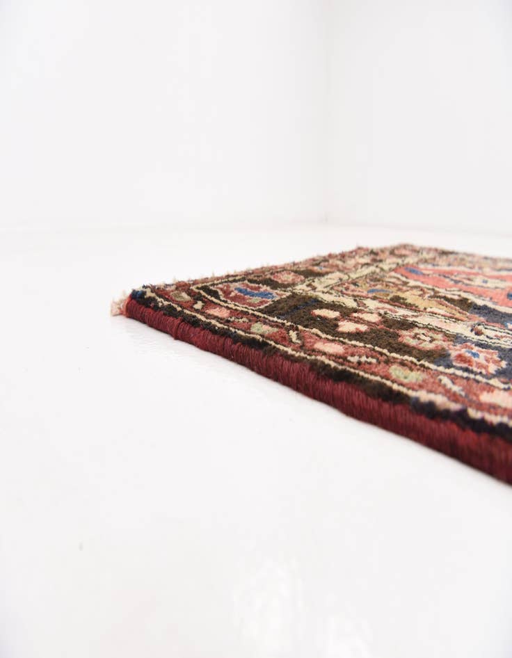 Detail image of  3' 2 x 11'  Hand Knotted Khamseh Persian Wool Runner Rug