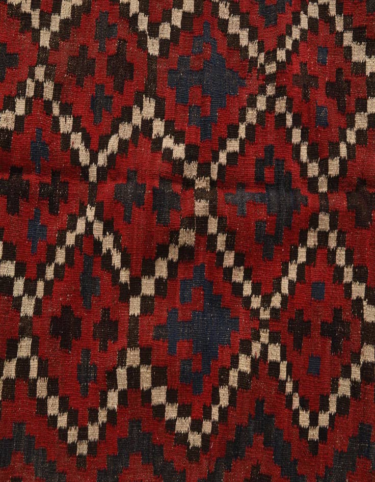 Detail image of  4' 6 x 10' 1  Hand Woven Kilim Afghan Wool Runner Rug