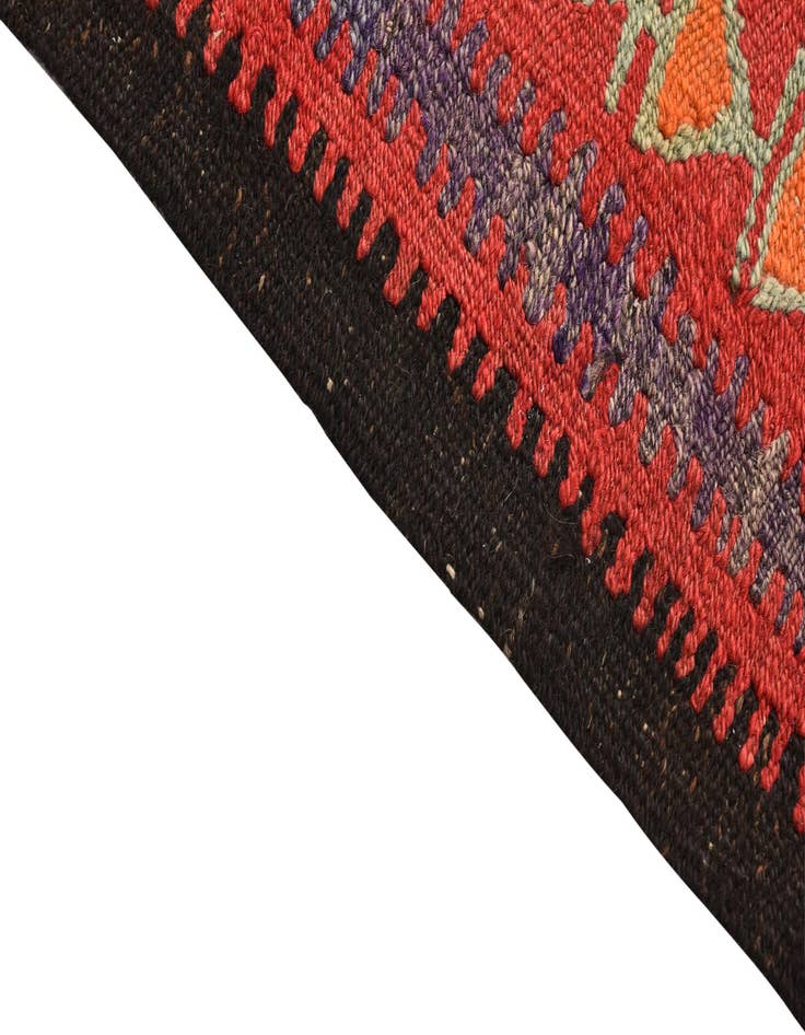 Detail image of  4' 5 x 9'  Hand Woven Kilim Fars Wool Runner Rug