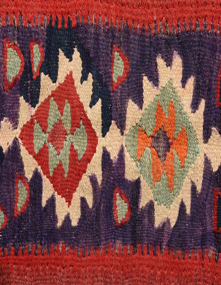 Detail image of  4' 5 x 9'  Hand Woven Kilim Fars Wool Runner Rug