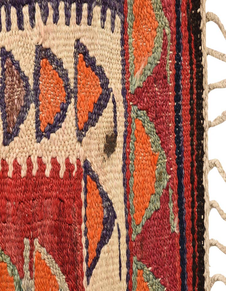 Detail image of  4' 5 x 9'  Hand Woven Kilim Fars Wool Runner Rug
