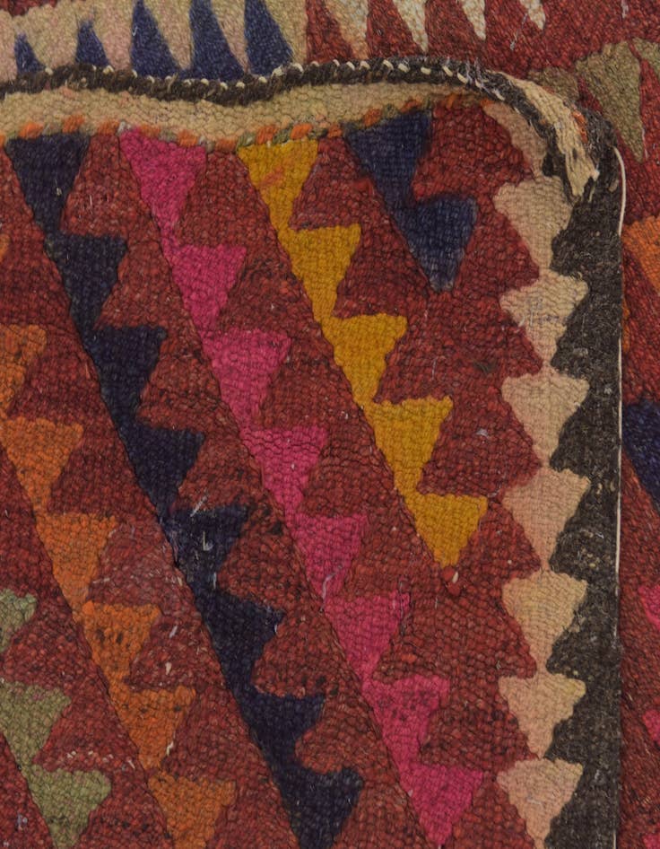 Detail image of  4' x 9'  Hand Woven Kilim Fars Wool Runner Rug
