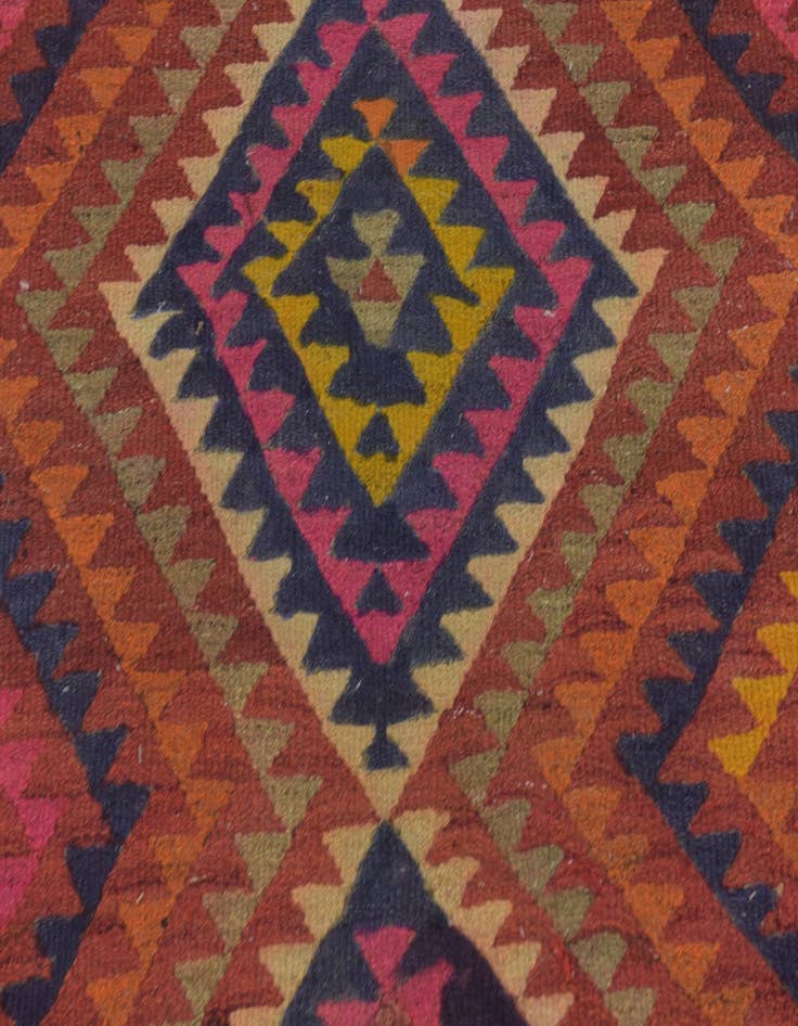 Detail image of  4' x 9'  Hand Woven Kilim Fars Wool Runner Rug