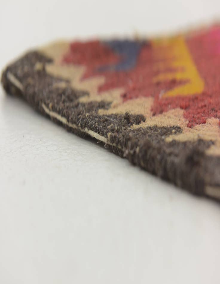 Detail image of  4' x 9'  Hand Woven Kilim Fars Wool Runner Rug