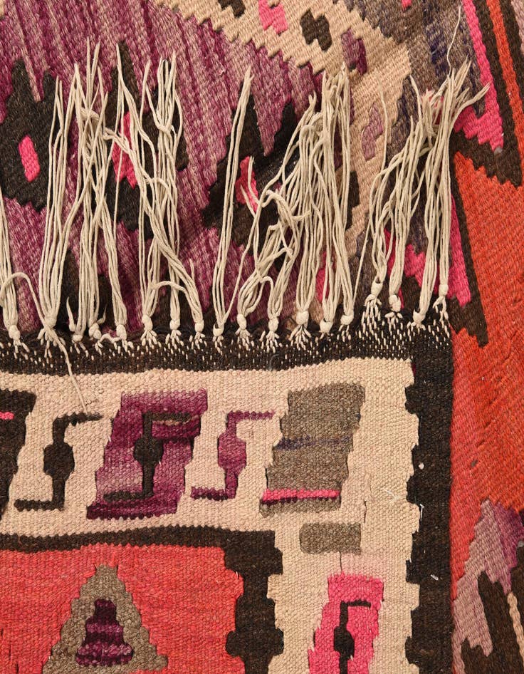 Detail image of  4' 4 x 7' 10  Hand Woven Kilim Fars Wool Runner Rug