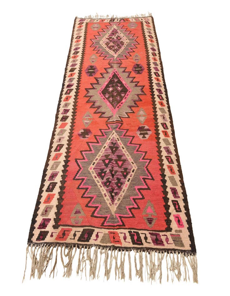 Detail image of  4' 4 x 7' 10  Hand Woven Kilim Fars Wool Runner Rug