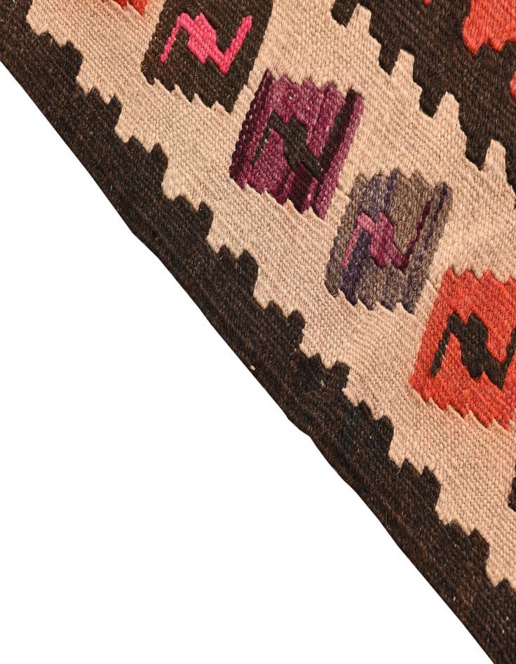 Detail image of  4' 4 x 7' 10  Hand Woven Kilim Fars Wool Runner Rug