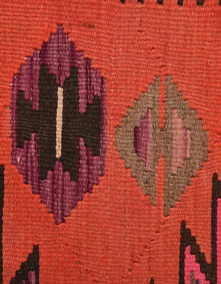 Detail image of  4' 4 x 7' 10  Hand Woven Kilim Fars Wool Runner Rug