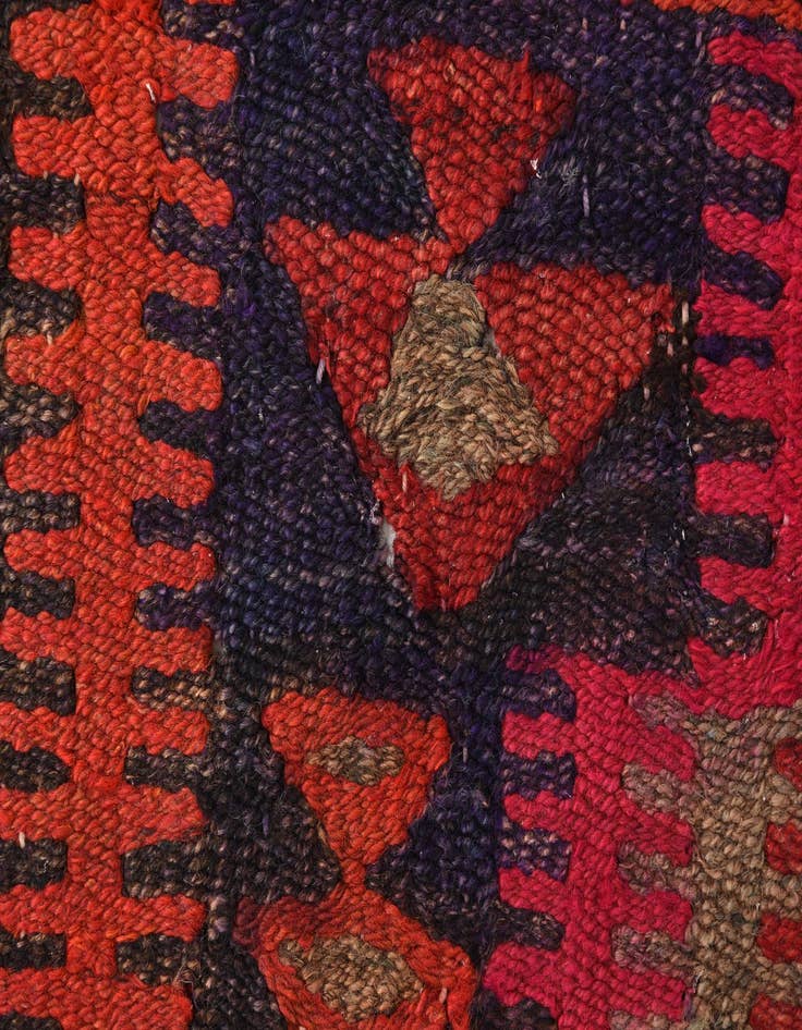 Detail image of  4' 10 x 10' 3  Hand Woven Kilim Fars Wool Runner Rug