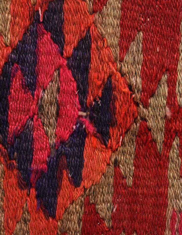 Detail image of  4' 10 x 10' 3  Hand Woven Kilim Fars Wool Runner Rug