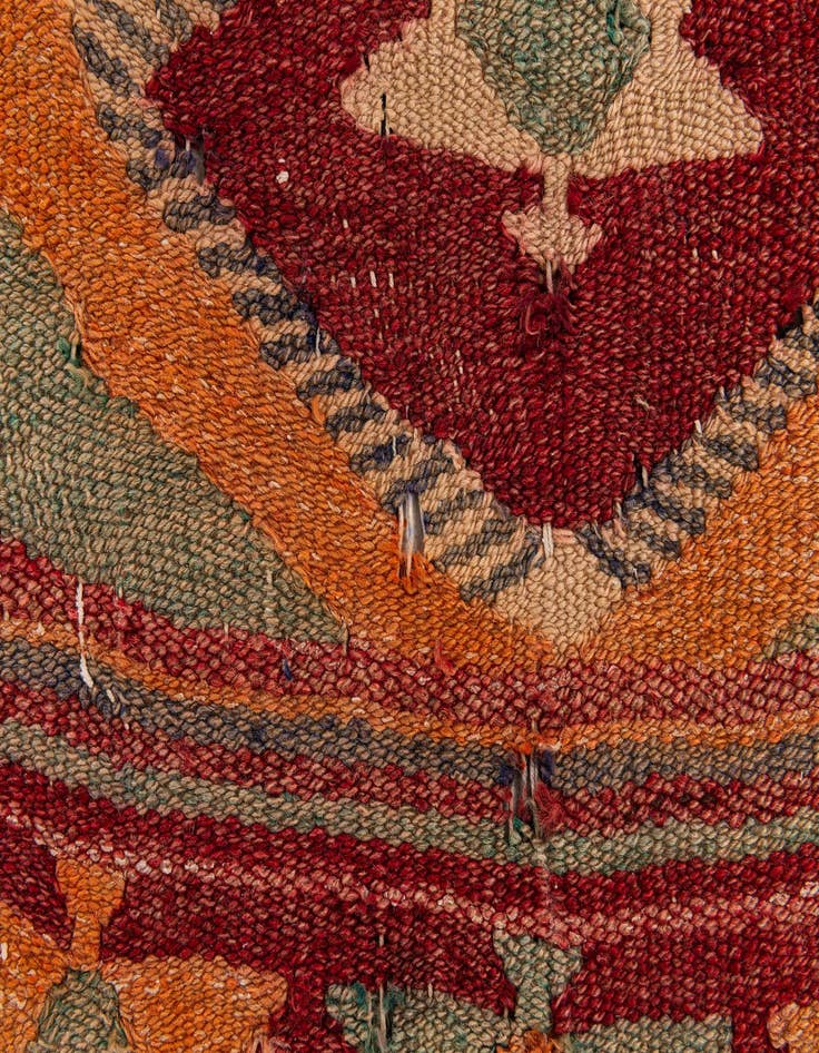 Detail image of  3' 9 x 8' 7  Hand Woven Kilim Fars Wool Runner Rug