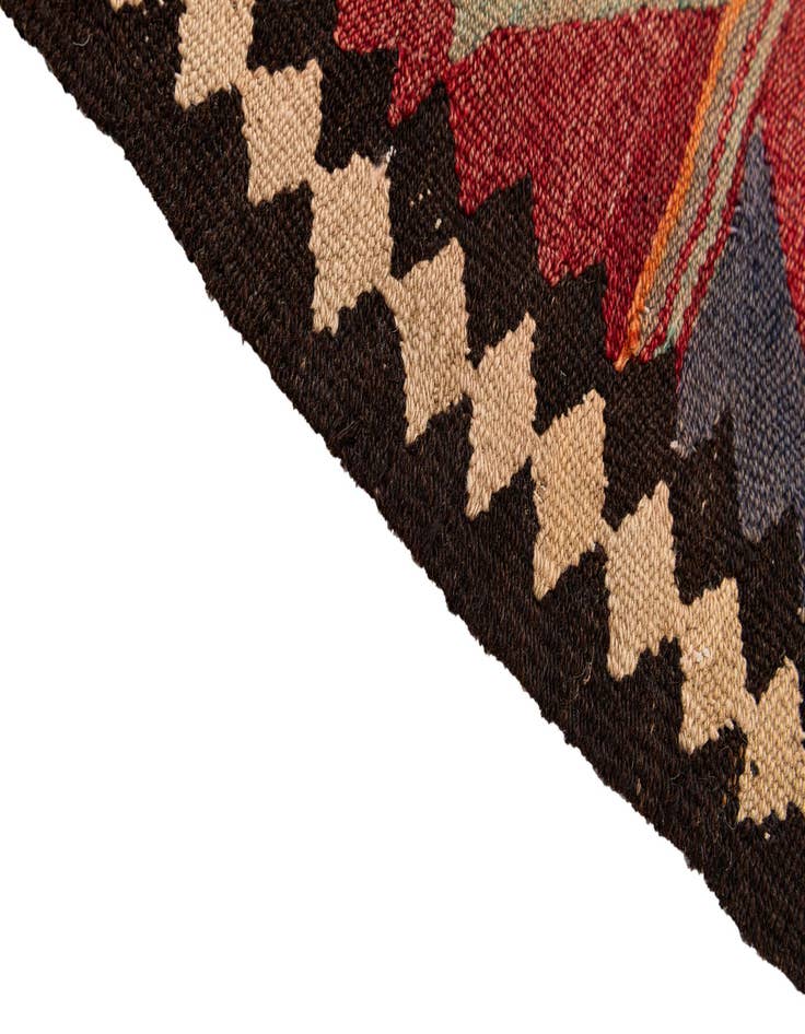 Detail image of  3' 9 x 8' 7  Hand Woven Kilim Fars Wool Runner Rug