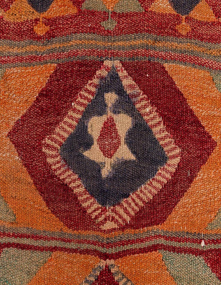 Detail image of  3' 9 x 8' 7  Hand Woven Kilim Fars Wool Runner Rug