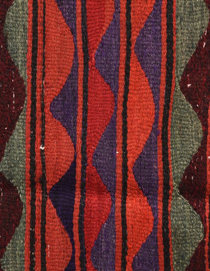 Detail image of  3' 9 x 8'  Hand Woven Kilim Fars Wool Runner Rug