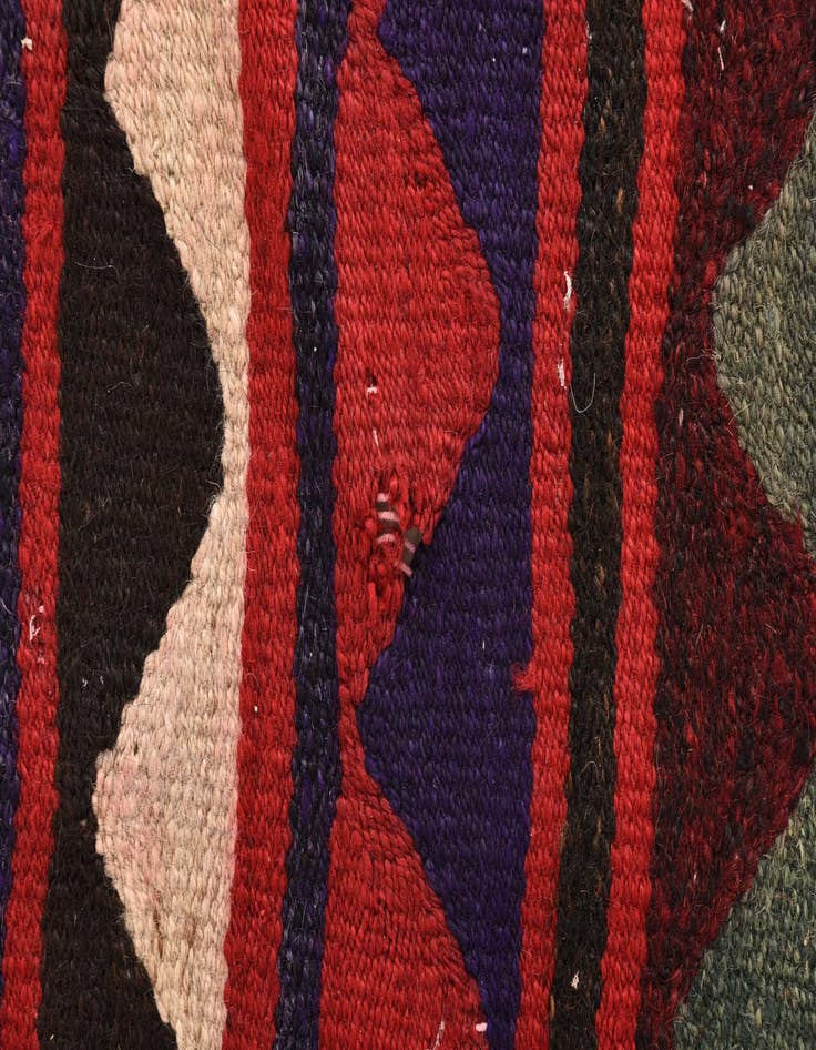 Detail image of  3' 9 x 8'  Hand Woven Kilim Fars Wool Runner Rug