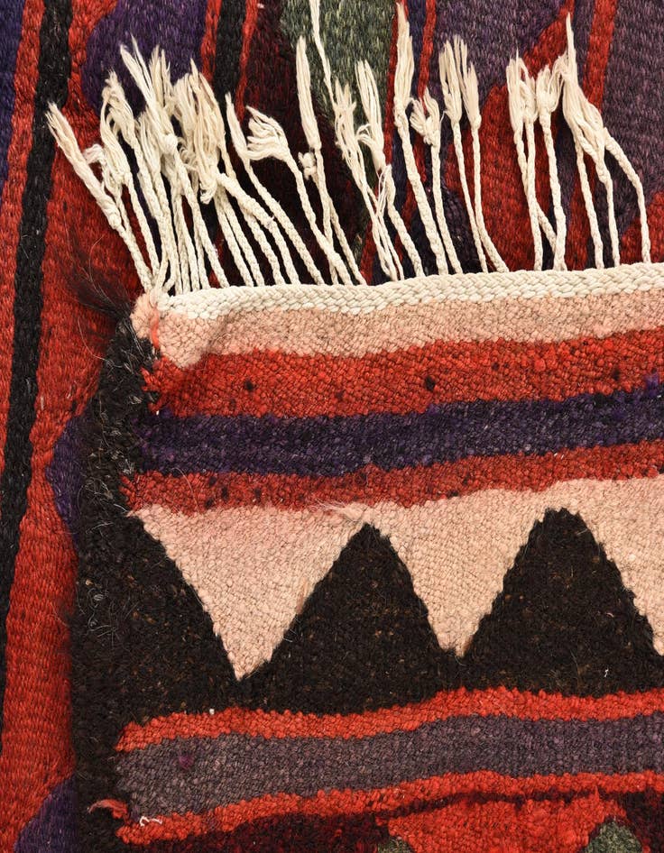 Detail image of  3' 9 x 8'  Hand Woven Kilim Fars Wool Runner Rug