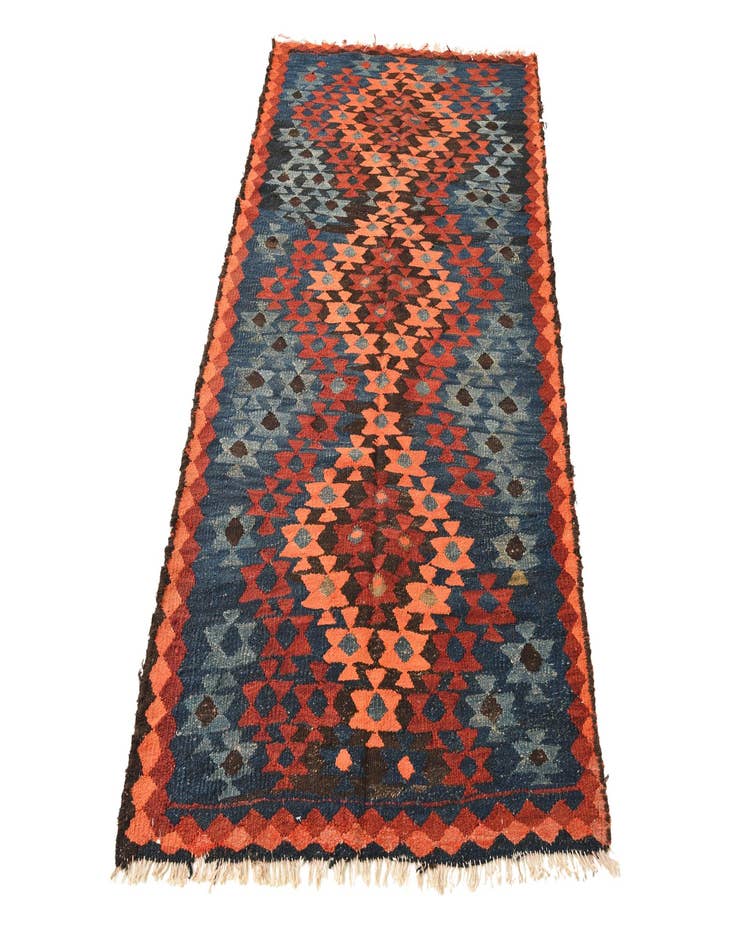 Detail image of  3' 10 x 7' 4  Hand Woven Kilim Fars Wool Runner Rug