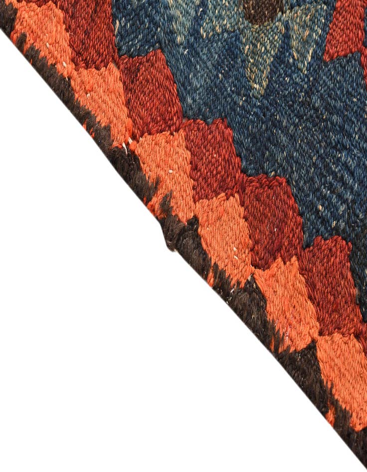 Detail image of  3' 10 x 7' 4  Hand Woven Kilim Fars Wool Runner Rug