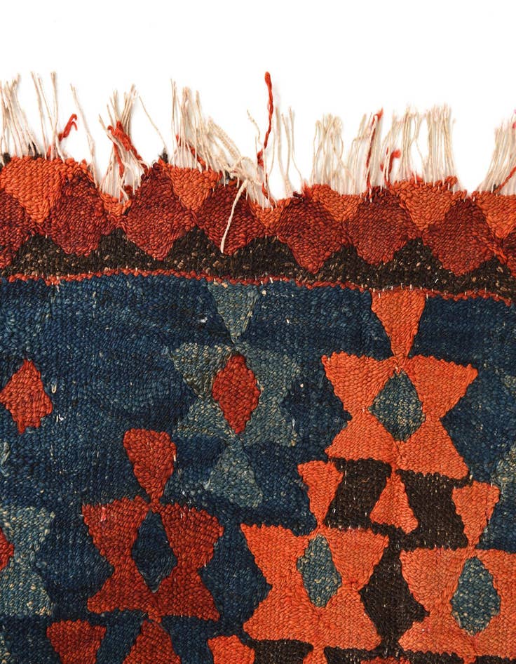 Detail image of  3' 10 x 7' 4  Hand Woven Kilim Fars Wool Runner Rug