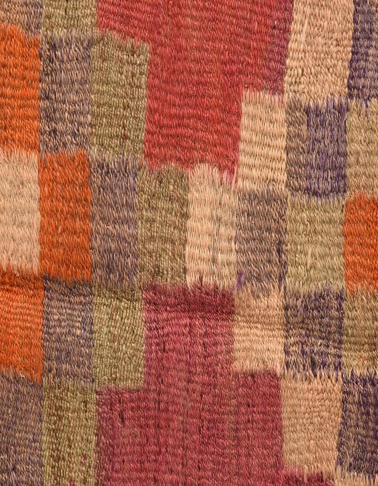 Detail image of  4' 2 x 10' 2  Hand Woven Kilim Fars Wool Runner Rug