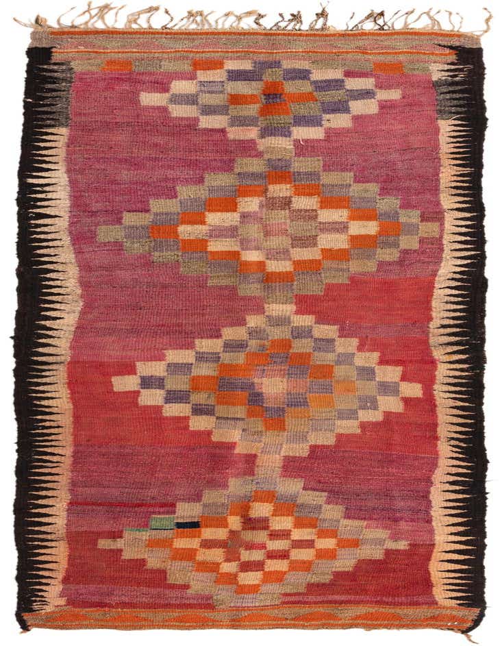Primary image  4' 2 x 10' 2  Hand Woven Kilim Fars Wool Runner Rug