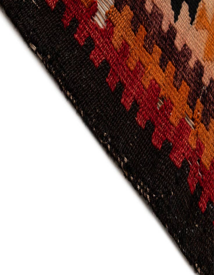 Detail image of  4' 5 x 8' 10  Hand Woven Kilim Fars Wool Runner Rug