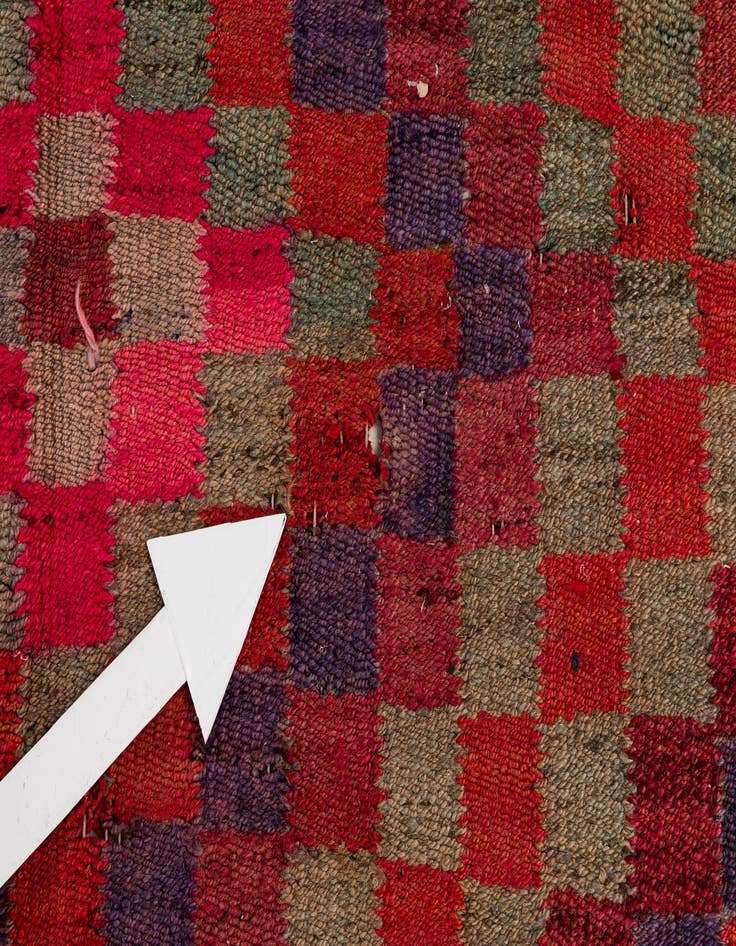 Detail image of  4' 6 x 9' 9  Hand Woven Kilim Fars Wool Runner Rug