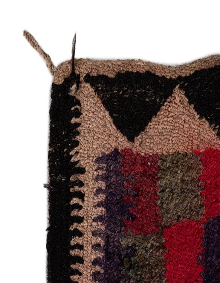 Detail image of  4' 6 x 9' 9  Hand Woven Kilim Fars Wool Runner Rug