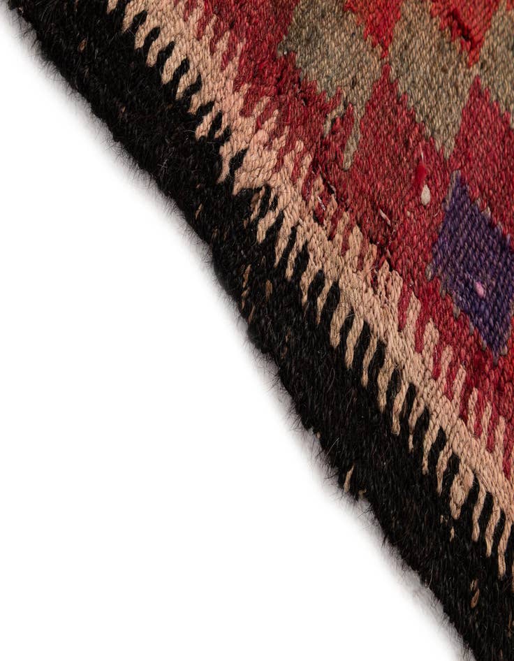 Detail image of  4' 6 x 9' 9  Hand Woven Kilim Fars Wool Runner Rug