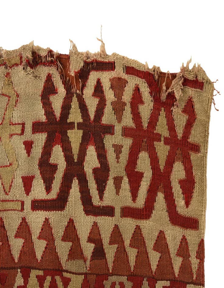 Detail image of  3' 2 x 7' 2  Hand Woven Kilim Fars Wool Runner Rug