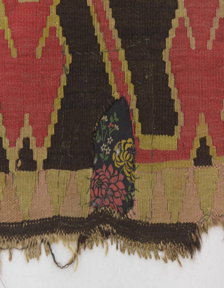 Detail image of  5' 4 x 11' 2  Hand Woven Kilim Fars Wool Runner Rug