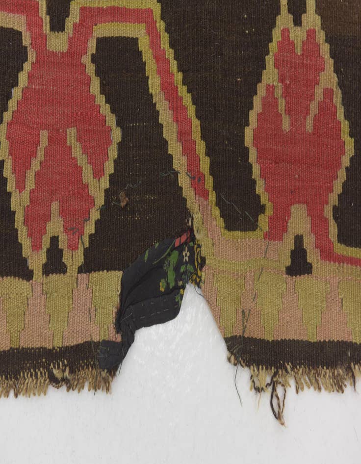 Detail image of  5' 4 x 11' 2  Hand Woven Kilim Fars Wool Runner Rug