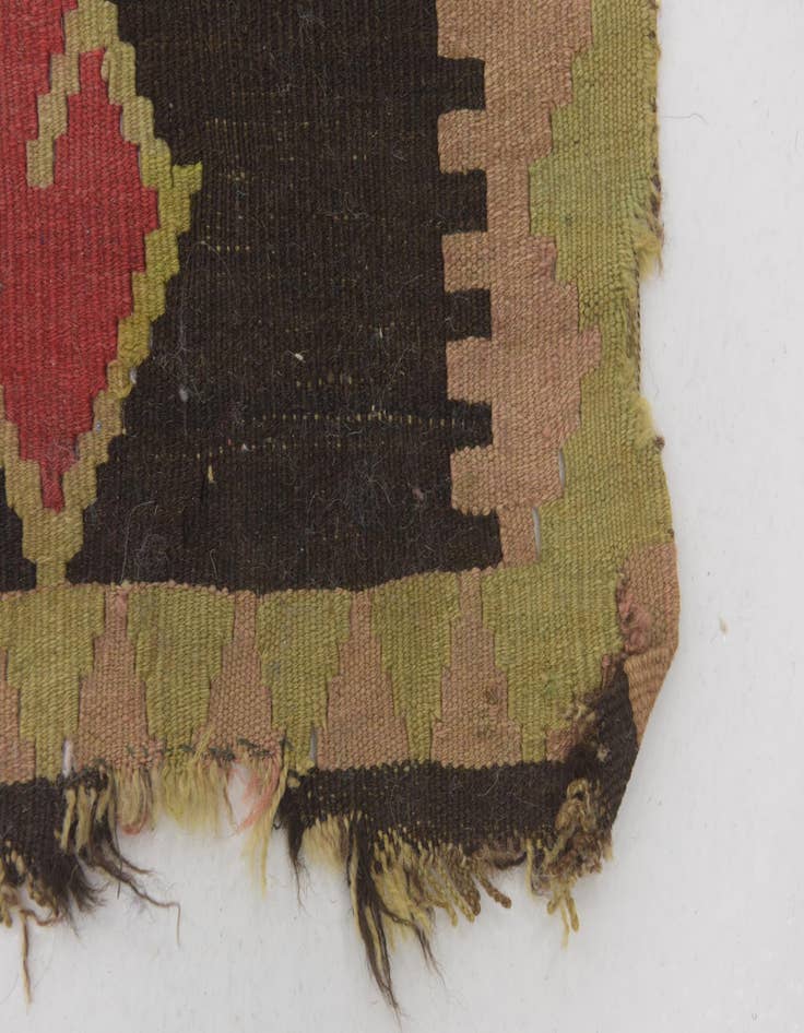 Detail image of  5' 4 x 11' 2  Hand Woven Kilim Fars Wool Runner Rug