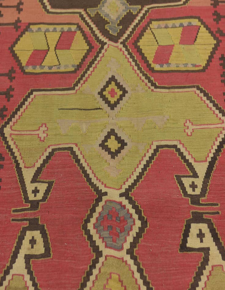 Detail image of  5' 4 x 11' 2  Hand Woven Kilim Fars Wool Runner Rug