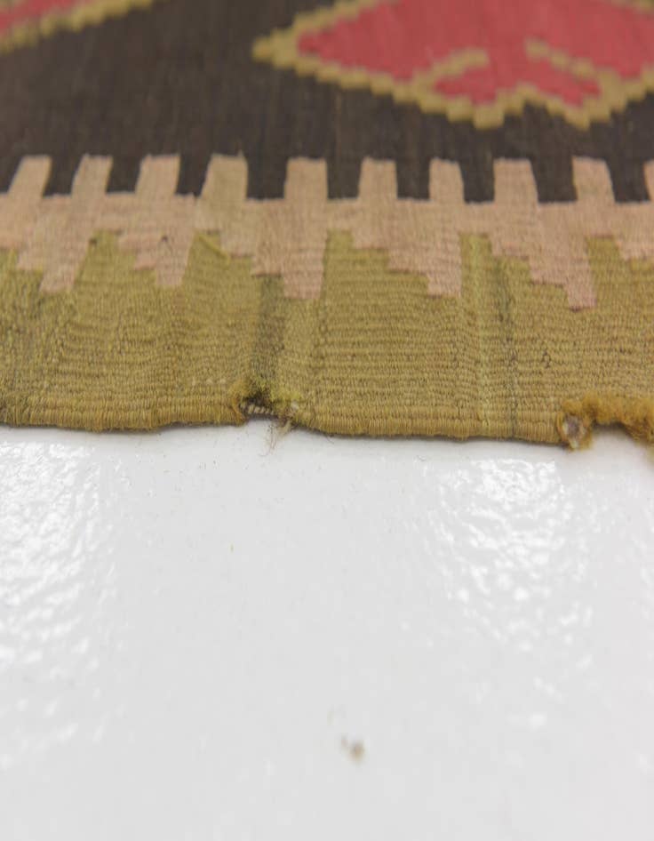 Detail image of  5' 4 x 11' 2  Hand Woven Kilim Fars Wool Runner Rug