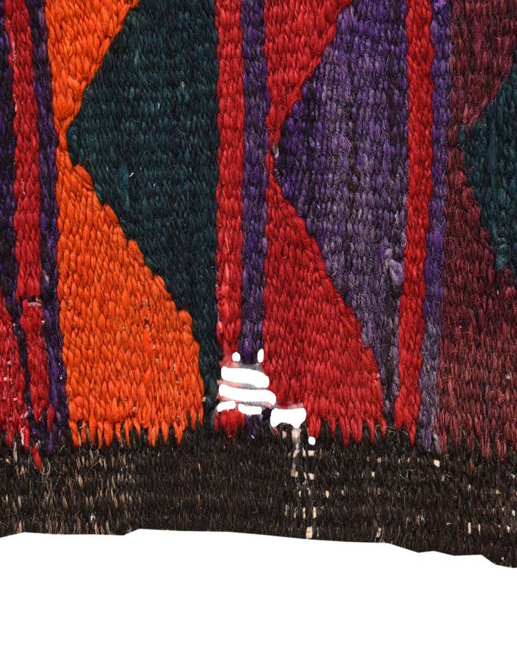 Detail image of  4' 6 x 10' 2  Hand Woven Kilim Fars Wool Runner Rug